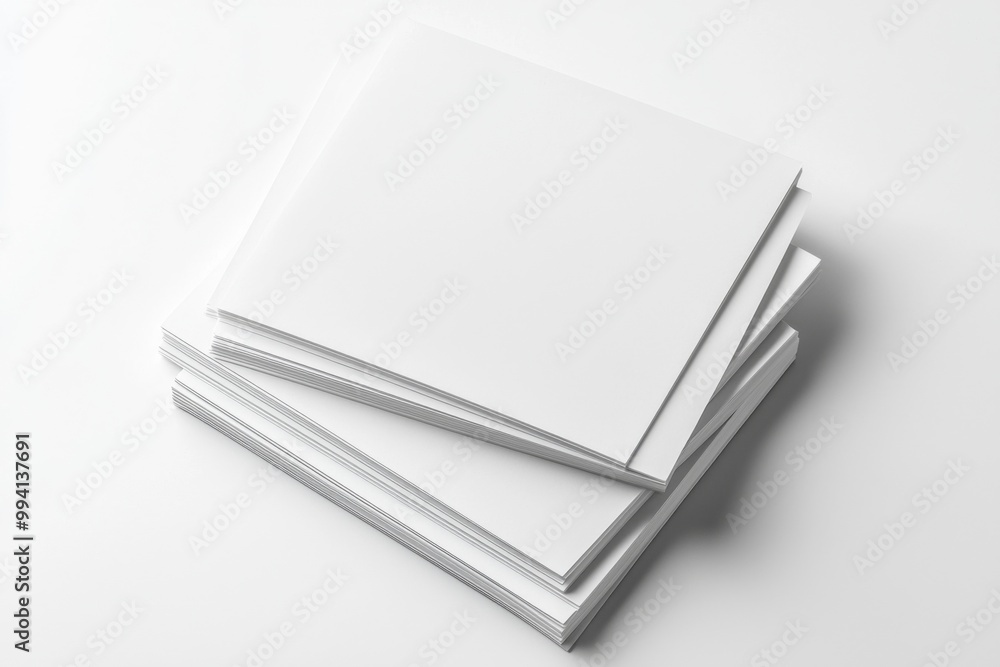 Blank A4 Stacked Paper Mockup isolated created with Generative AI Blank A4 Stacked Paper Mockup isolated created with Generative AI