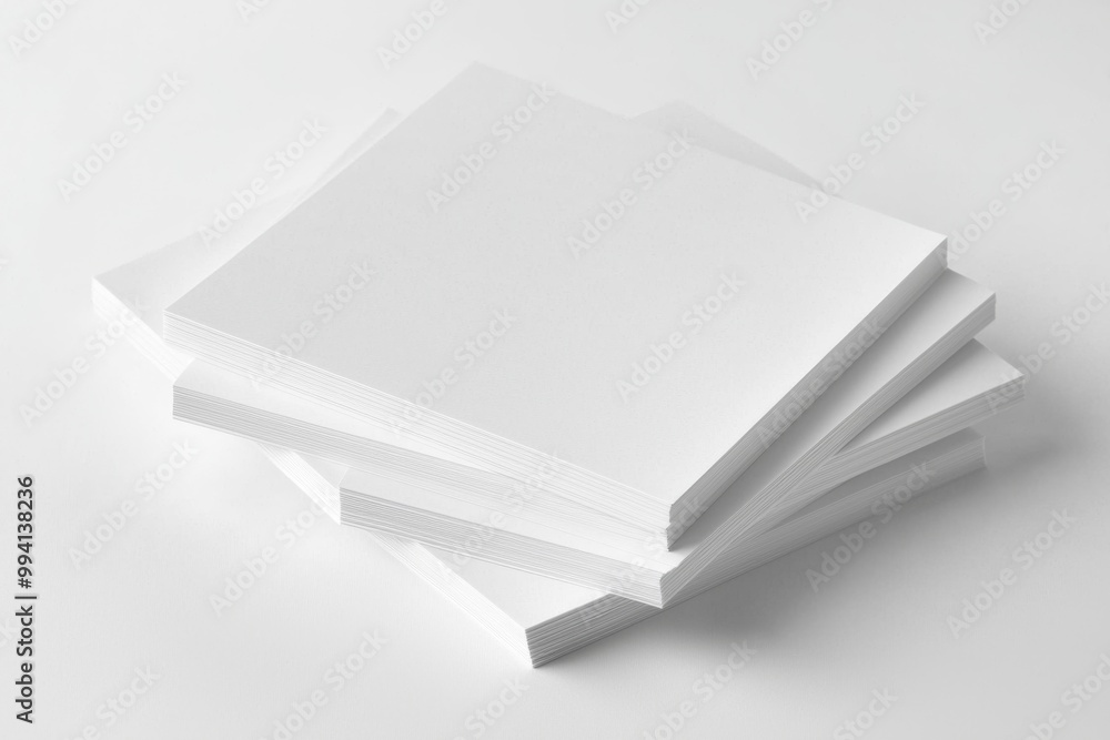 Blank A4 Stacked Paper Mockup isolated created with Generative AI Blank A4 Stacked Paper Mockup isolated created with Generative AI