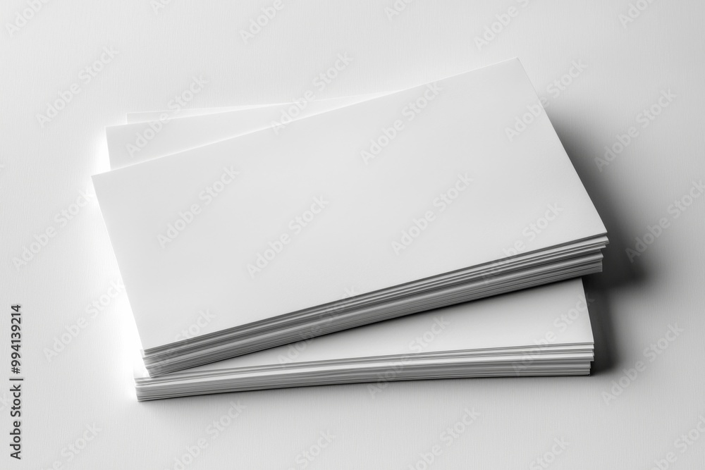 Blank A4 Stacked Paper Mockup isolated created with Generative AI