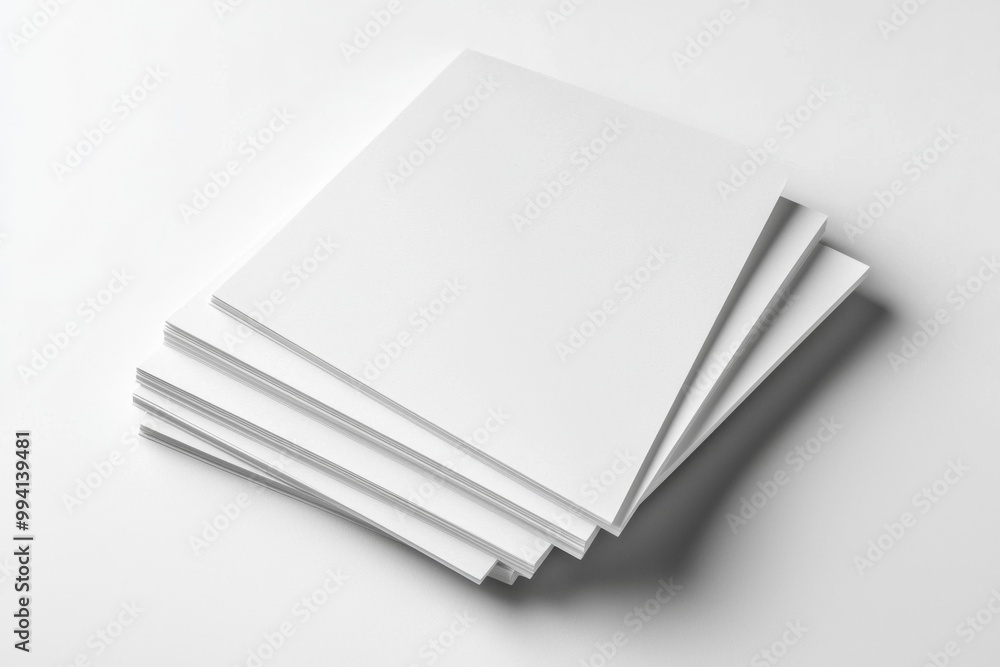 Blank A4 Stacked Paper Mockup isolated created with Generative AI Blank A4 Stacked Paper Mockup isolated created with Generative AI