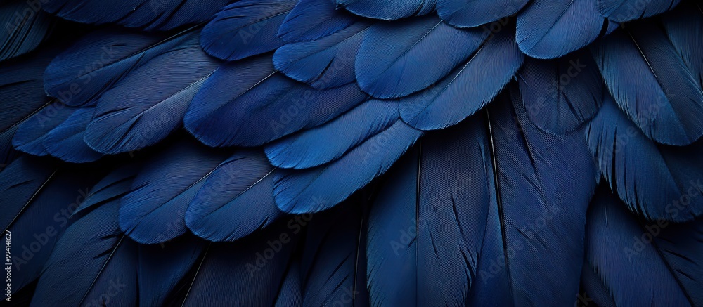Fototapeta premium Blue Bird Feathers Texture