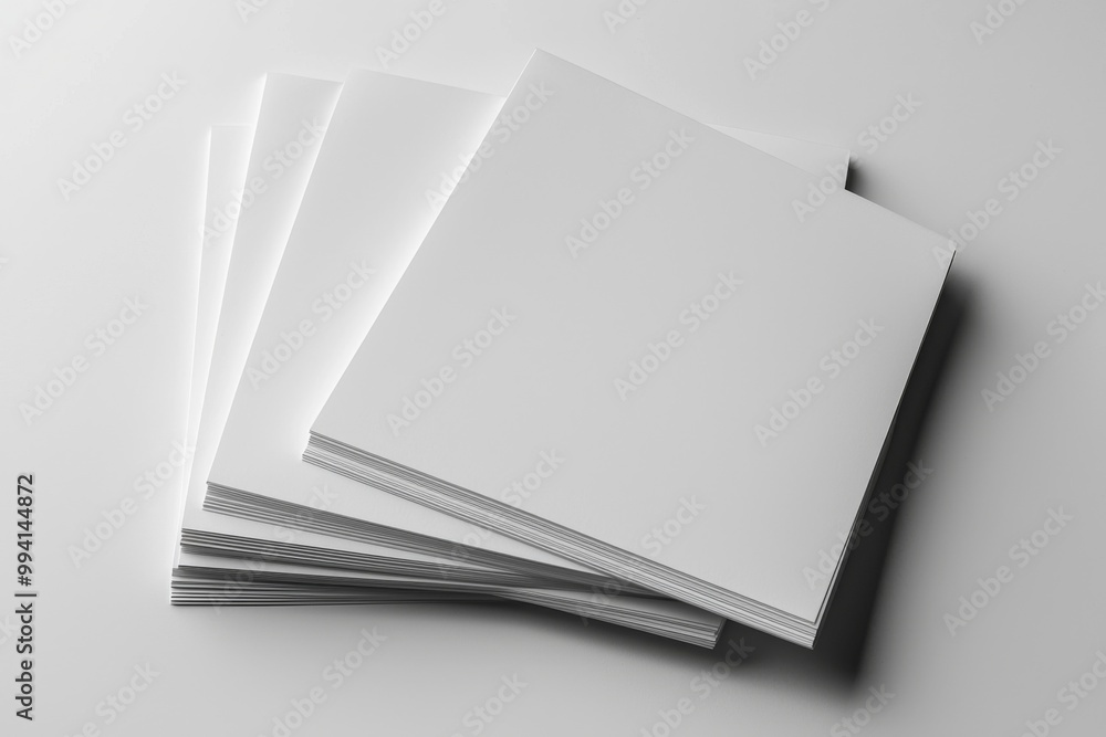 Blank A4 Stacked Paper Mockup isolated created with Generative AI Blank A4 Stacked Paper Mockup isolated created with Generative AI
