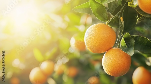 Sunlight Through Orange Tree