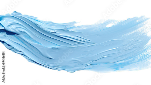 Abstract Blue Paint Stroke on Black Background