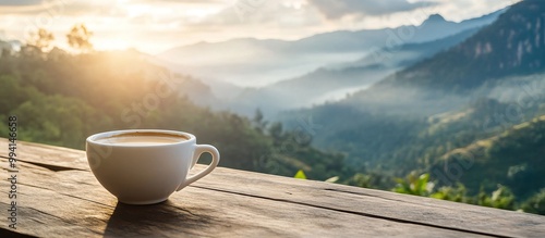 Coffee with a Mountain View