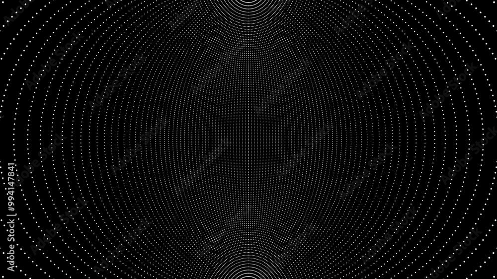 Animation of the rotation of a sphere consisting of particles. Seamless loop animation. Inside view Animation of the rotation of a sphere consisting of particles. Seamless loop animation. Inside view