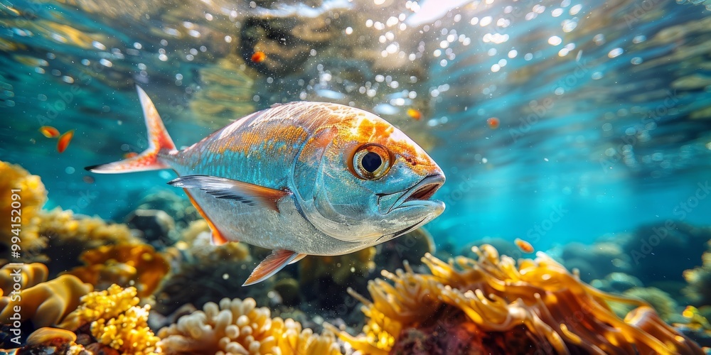 Naklejka premium Underwater Fish Portrait