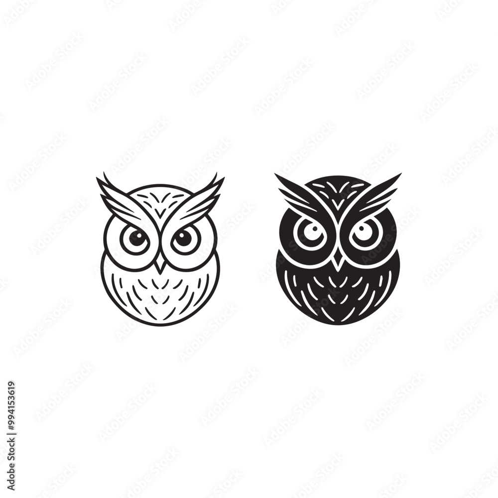 owl logo vector icon owl logo vector icon