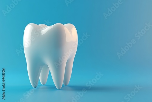 Dental care essentials on blue background: Tooth models, toothbrush, dental implants, and tools showcasing oral hygiene, dentistry, and modern dental care.