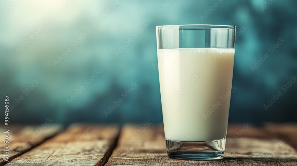 A refreshing glass of milk on a rustic wooden table, perfect for breakfast or a health-conscious snack. A refreshing glass of milk on a rustic wooden table, perfect for breakfast or a health-conscious snack.