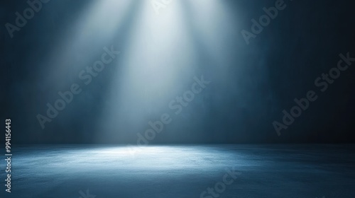 Universal abstract gray blue background with beautiful rays of illumination. Light interior wall for presentation.