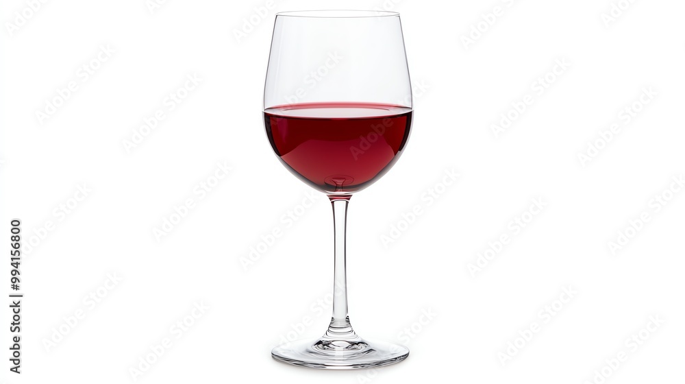Elegant red wine glass filled with rich wine, perfect for celebrations or casual gatherings. Elegant red wine glass filled with rich wine, perfect for celebrations or casual gatherings.