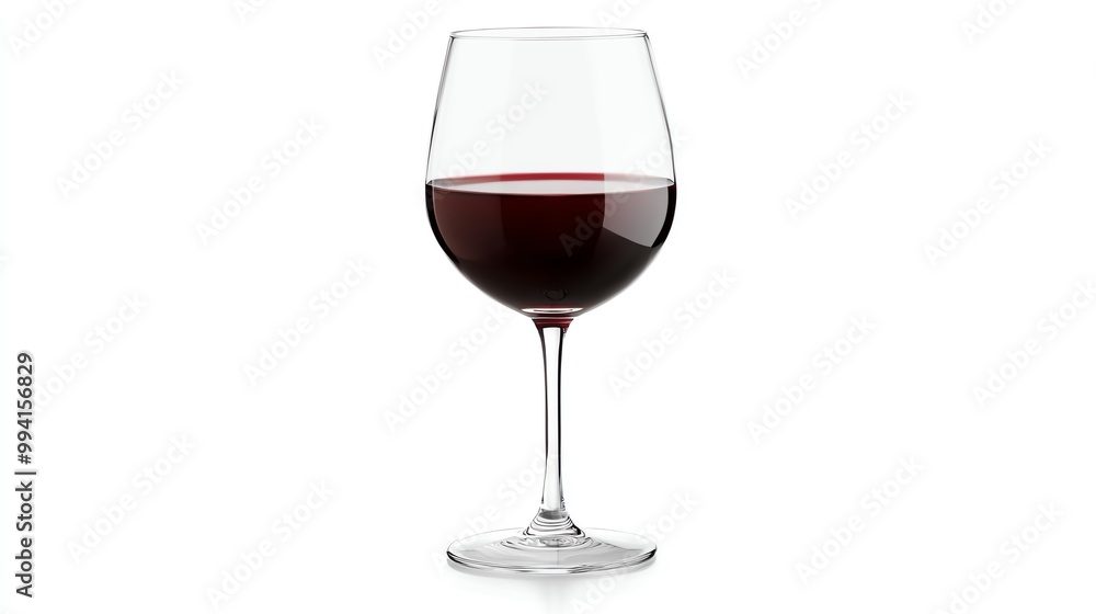 Elegant wine glass filled with rich red wine, perfect for celebrations or a cozy dinner ambiance. Elegant wine glass filled with rich red wine, perfect for celebrations or a cozy dinner ambiance.