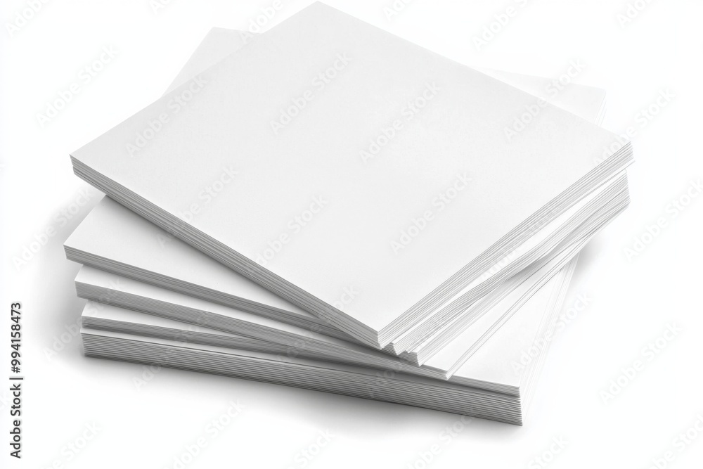 Blank A4 Stacked Paper Mockup isolated created with Generative AI Blank A4 Stacked Paper Mockup isolated created with Generative AI