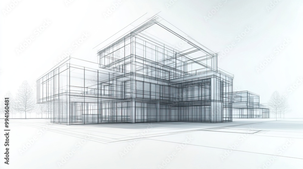 Architectural Blueprint of Modern House Architectural Blueprint of Modern House