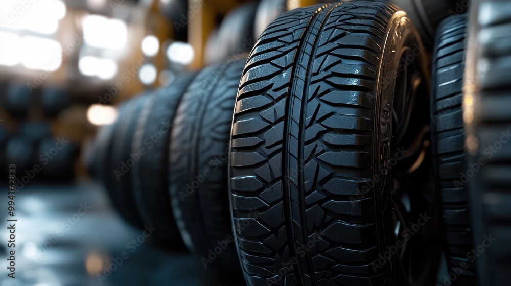 The Tires in Warehouse Setting The Tires in Warehouse Setting