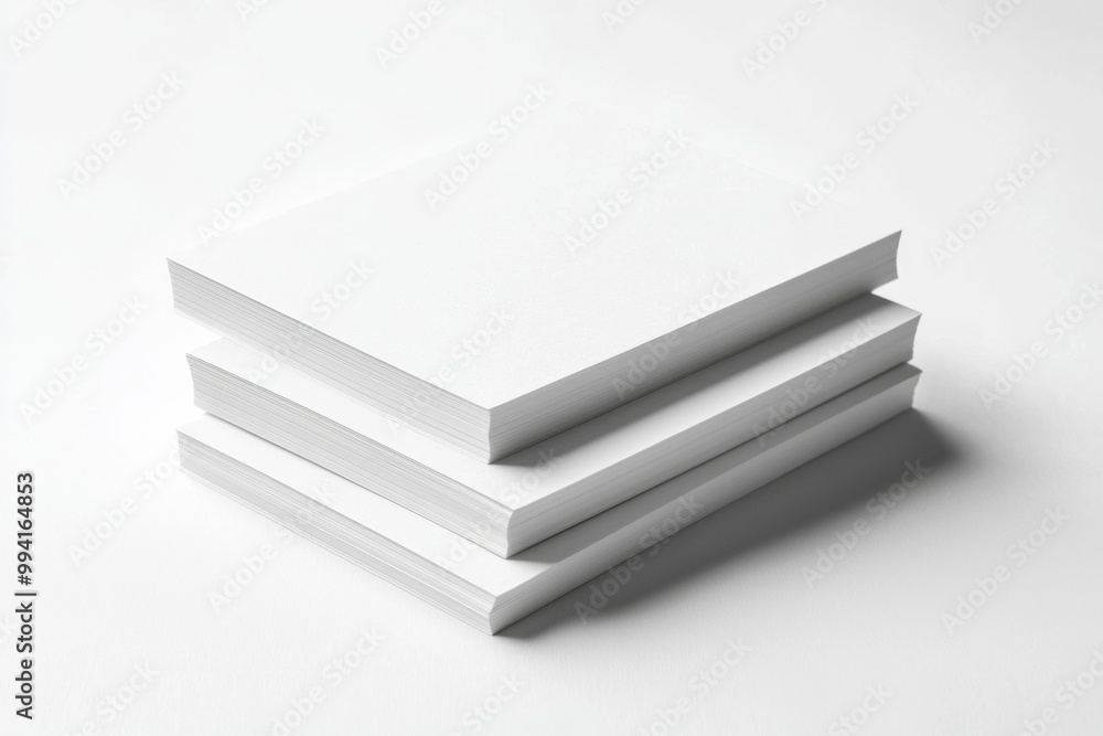 Blank A4 Stacked Paper Mockup isolated created with Generative AI Blank A4 Stacked Paper Mockup isolated created with Generative AI