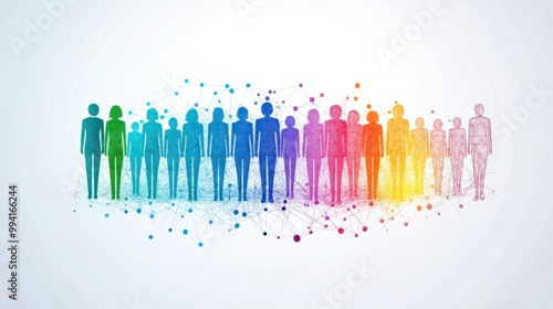 connecting people icon business network logo social networking communication infographic abstract diversity people silhouette illustration