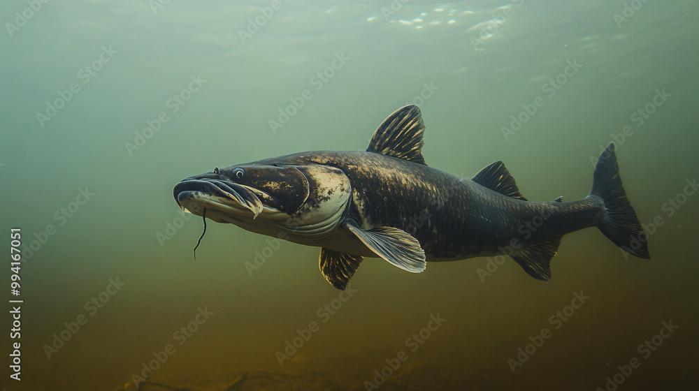 Fototapeta premium Underwater View of a Large Fish