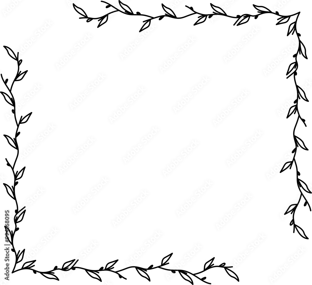 Floral border frame design element vector Floral border frame design element vector