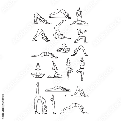 yoga vector.