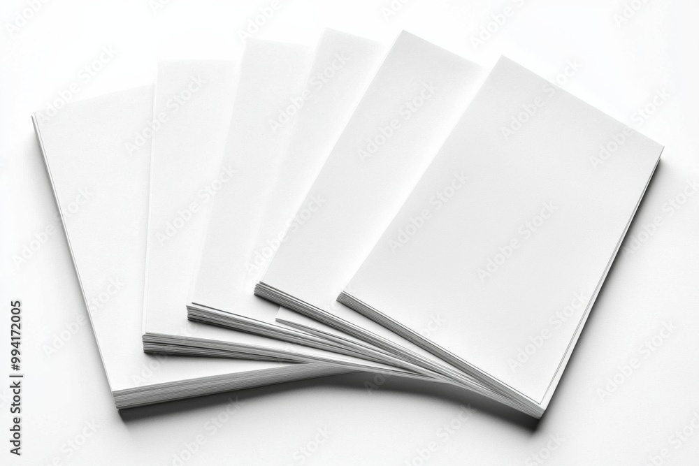 Blank A4 Stacked Paper Mockup isolated created with Generative AI Blank A4 Stacked Paper Mockup isolated created with Generative AI