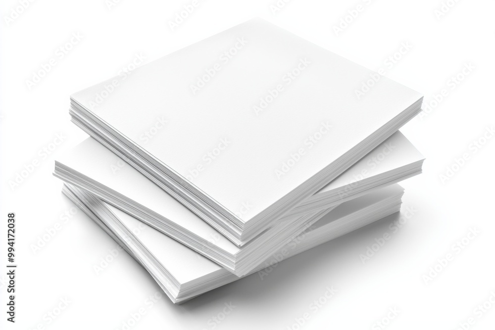 Blank A4 Stacked Paper Mockup isolated created with Generative AI Blank A4 Stacked Paper Mockup isolated created with Generative AI