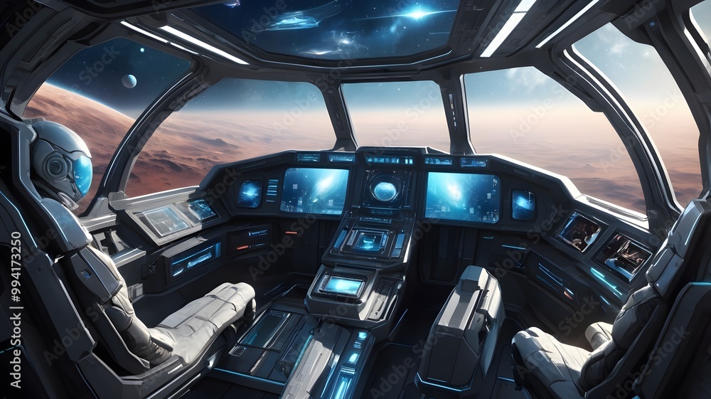 Futuristic Spaceship Cockpit Futuristic Spaceship Cockpit