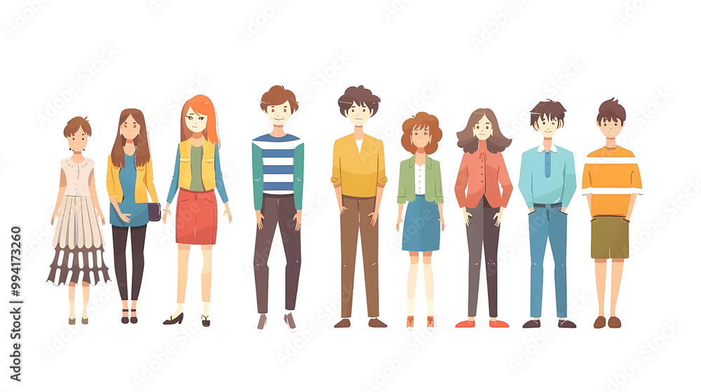 illustrations of a combination of people, white background, png file, transparent background, Generative AI illustrations. illustrations of a combination of people, white background, png file, transparent background, Generative AI illustrations.