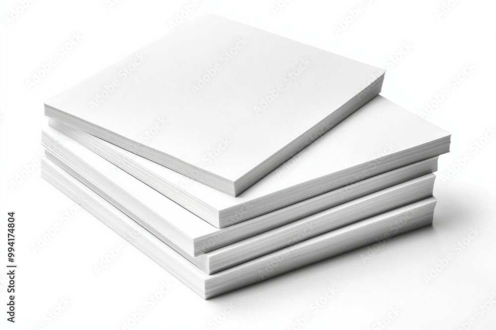 Blank A4 Stacked Paper Mockup isolated created with Generative AI Blank A4 Stacked Paper Mockup isolated created with Generative AI