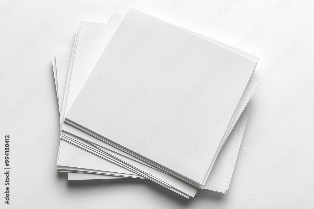 Blank A4 Stacked Paper Mockup isolated created with Generative AI Blank A4 Stacked Paper Mockup isolated created with Generative AI