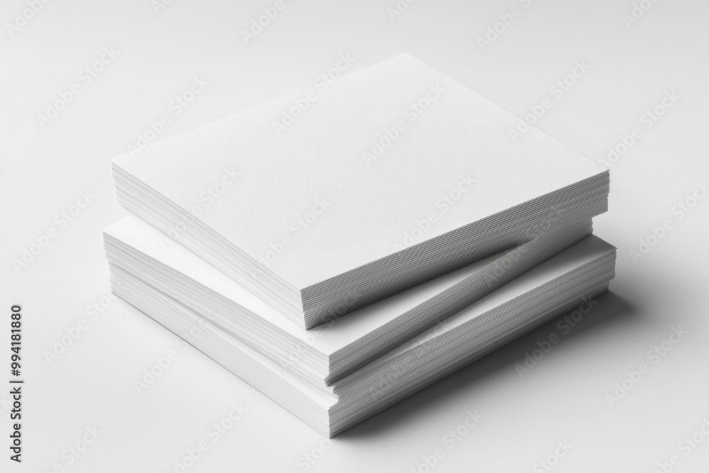 Blank A4 Stacked Paper Mockup isolated created with Generative AI Blank A4 Stacked Paper Mockup isolated created with Generative AI