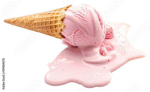 PNG Pink ice cream melting dessert ketchup creme.