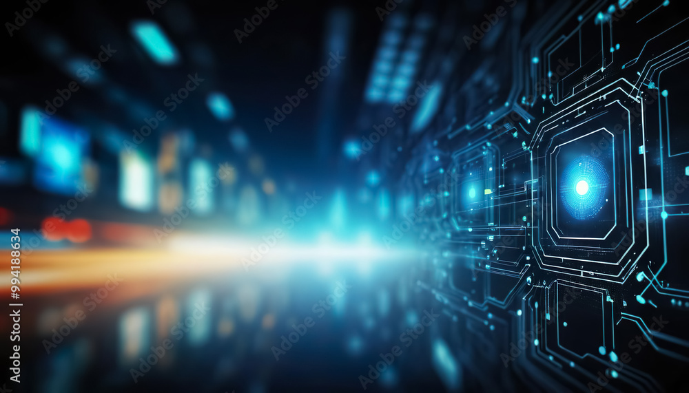 Obraz premium Technology blurred background