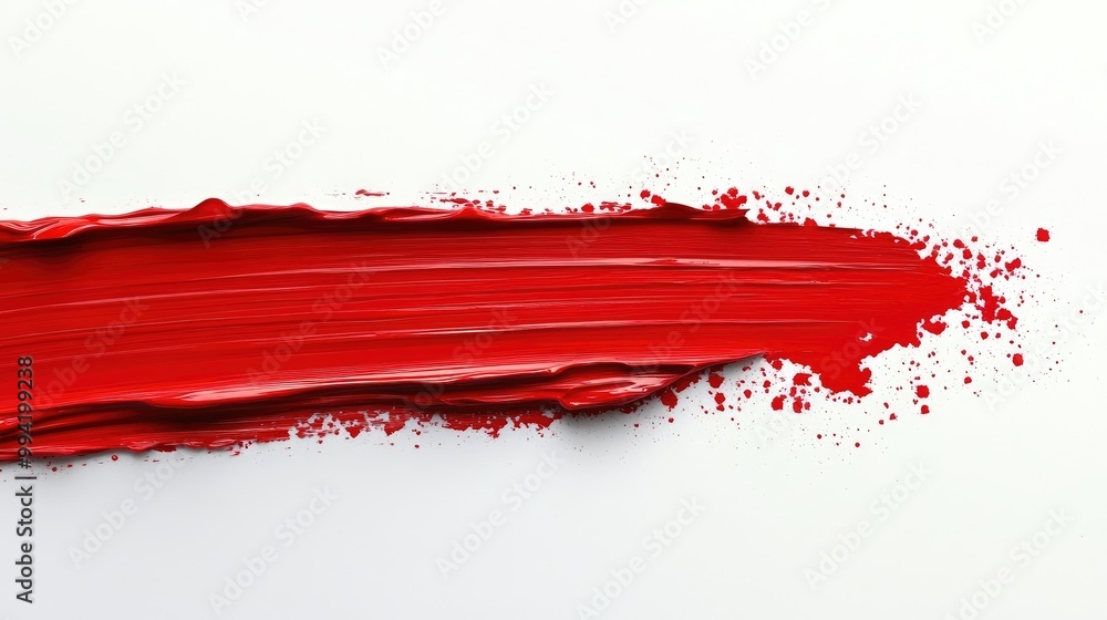 Red line of paint isolated on a transparent background Red line of paint isolated on a transparent background