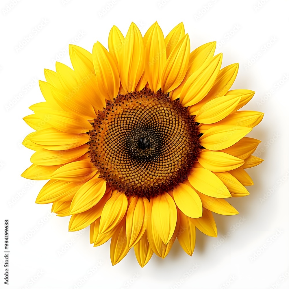 Fototapeta premium sunflower on with white backround generative AI