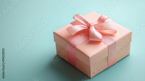 Virtual gift box with ribbon for digital shopping