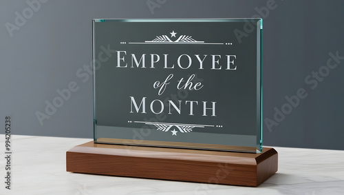 Employee of the Month concept, ward winner, high-performance champion, gold medal reward, success or victory recognition prize, leadership or achievement concept, success businessman.