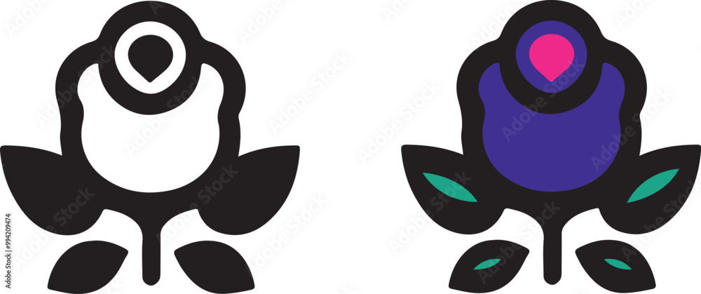 Fototapeta premium rose logo icon vector