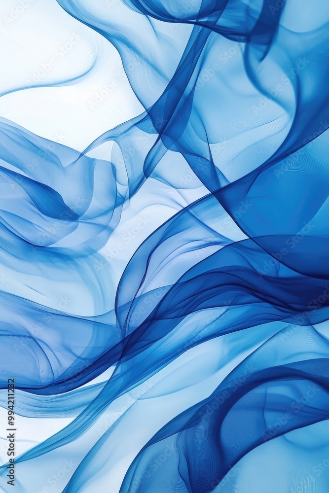 Wavy abstract background featuring shades of blue Wavy abstract background featuring shades of blue