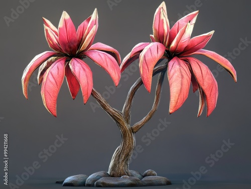 Fantasy plant game asset 3D illustration photo