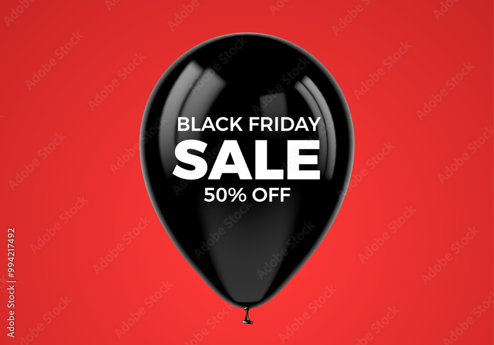 Black balloon for Black Friday sale banner or flyer. Black bubble for discount ads. Black balloon for Black Friday sale banner or flyer. Black bubble for discount ads.