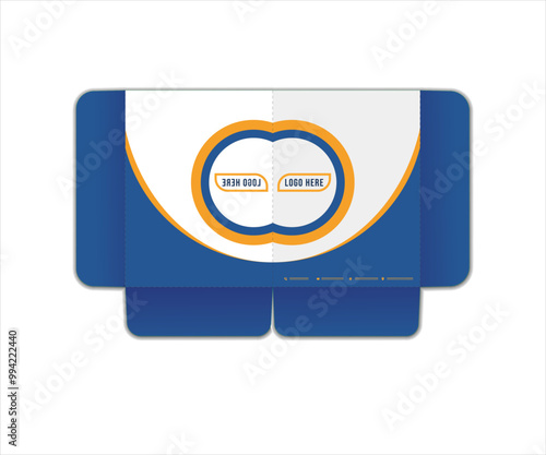 simple folder design in blue color and yellow. Folder design minimal for business. minimal folder and stylish 
folder tranding design.