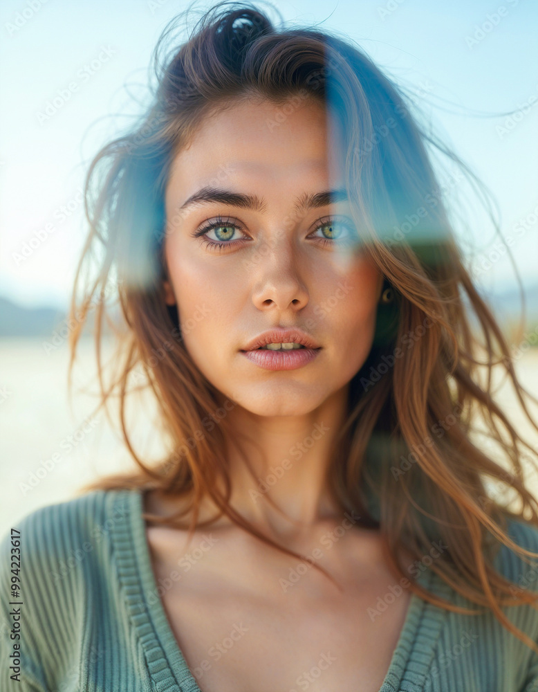 Portrait of a young beautiful woman. Generative AI Portrait of a young beautiful woman. Generative AI
