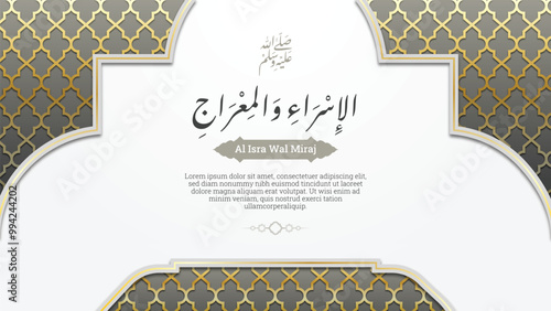 Al Isra wal Miraj Islamic Background Design Template