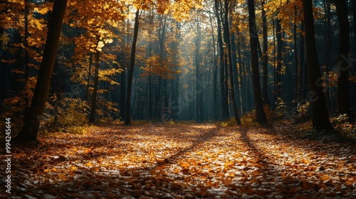 The Golden Autumn Forest