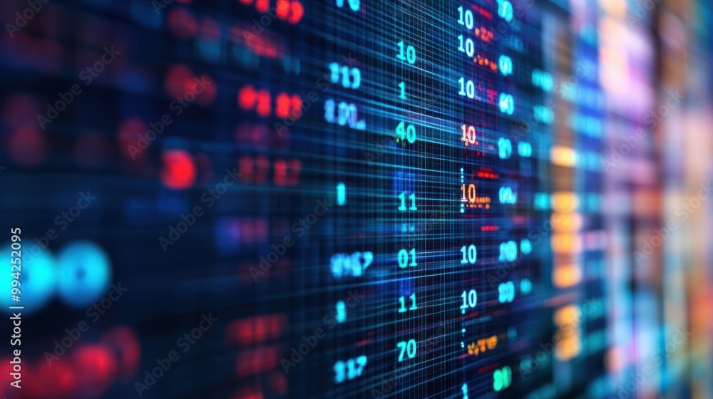 Computer Screen Exhibiting Multiple Numeric Values Computer Screen Exhibiting Multiple Numeric Values