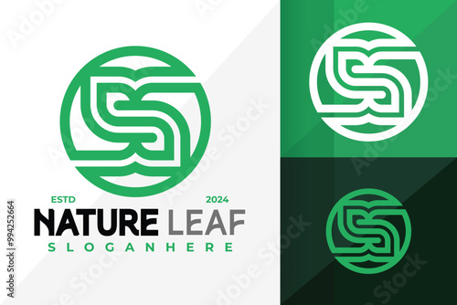 Letter S Leaf Logo Icon Vector Design. Creative simple logos designs illustration