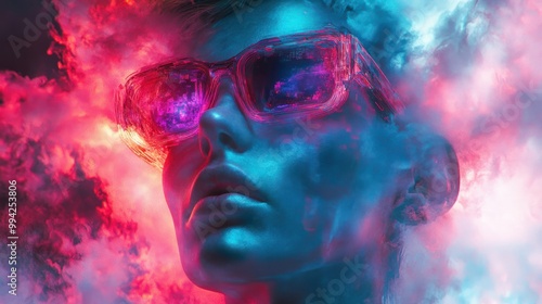 Wallpaper Mural Digital Euphoria: AI in a Virtual Dreamscape Torontodigital.ca