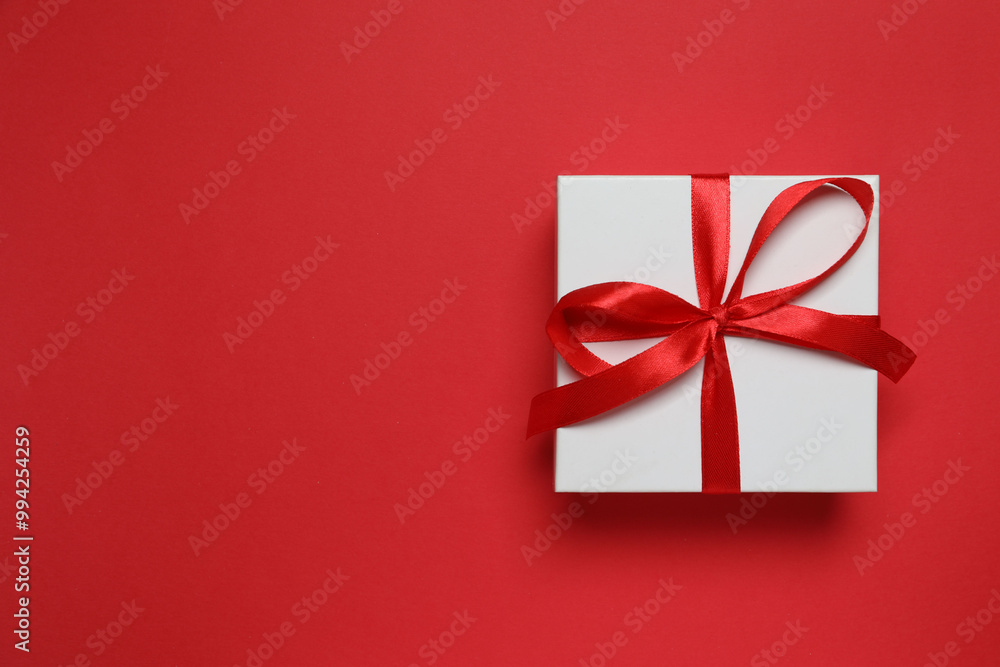 Beautiful gift box on a colored background Beautiful gift box on a colored background